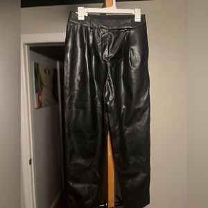 Faux leather pants